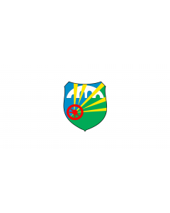 Flag: Šuto Orizari Municipality, Macedonia |  landscape flag | 1.35m² | 14.5sqft | 80x160cm | 30x60inch 