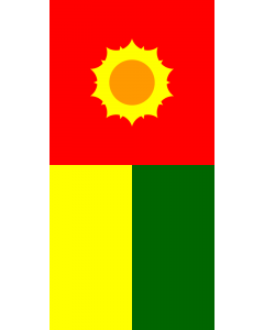 Flag: Dobruševo  vertical version  - the municipality of Dobruševo was incorporated into the municipality of Mogila |  portrait flag | 2.16m² | 23sqft | 120x180cm | 4x6ft 