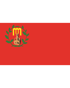 Flag: Gazi Baba Municipality, Macedonia |  landscape flag | 1.35m² | 14.5sqft | 90x150cm | 3x5ft 