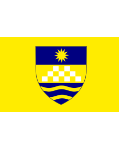 Flag: Karpoš Municipality, North Macedonia |  landscape flag | 1.35m² | 14.5sqft | 90x150cm | 3x5ft 