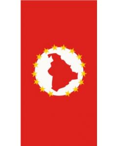 Flagge: XL Saraj Municipality Macedonia  |  Hochformat Fahne | 2.16m² | 120x180cm 