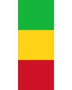 Vertical Hanging Swivel Crossbar Banner Flag: Mali |  portrait flag | 3.5m² | 38sqft | 300x120cm | 10x4ft 