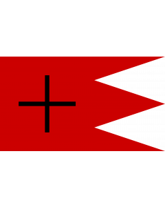 Flagge: Large Burmese Empire  1853-1876 | Standard of the Burmese royal artillery who were mainly Christian Portuguese descendants  |  Querformat Fahne | 1.35m² | 90x150cm 