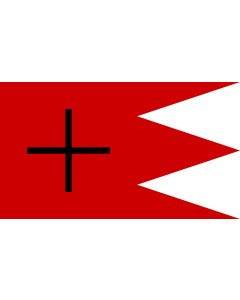 Flagge: Large Burmese Empire  1853-1876 | Standard of the Burmese royal artillery who were mainly Christian Portuguese descendants  |  Querformat Fahne | 1.35m² | 90x150cm 
