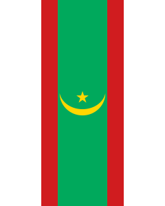 Ausleger-Flagge:  Mauretanien  |  Hochformat Fahne | 3.5m² | 300x120cm 