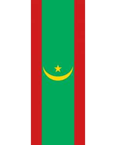 Bandiera: Mauritania |  bandiera ritratto | 6m² | 400x150cm 