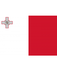 Flag: Malta |  landscape flag | 0.7m² | 7.5sqft | 70x100cm | 2x3ft 