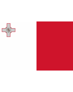 Flag: Malta |  landscape flag | 0.96m² | 10sqft | 80x120cm | 2.5x4ft 