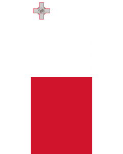 Flag: Malta |  portrait flag | 3.5m² | 38sqft | 300x120cm | 10x4ft 