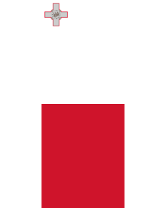 Vertical Hanging Beam Flag: Malta |  portrait flag | 3.5m² | 38sqft | 300x120cm | 10x4ft 
