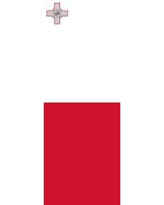 Flag: Malta |  portrait flag | 6m² | 64sqft | 400x150cm | 13x5ft 