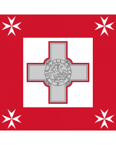 Flag: Naval Jack of Malta |  2.16m² | 23sqft | 150x150cm | 60x60inch 