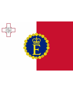 Flag: Royal Standard of Malta  1964–1974 |  landscape flag | 2.16m² | 23sqft | 120x180cm | 4x6ft 
