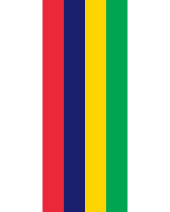 Vertical Hanging Swivel Crossbar Banner Flag: Mauritius |  portrait flag | 3.5m² | 38sqft | 300x120cm | 10x4ft 