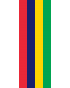 Flag: Mauritius |  portrait flag | 6m² | 64sqft | 400x150cm | 13x5ft 