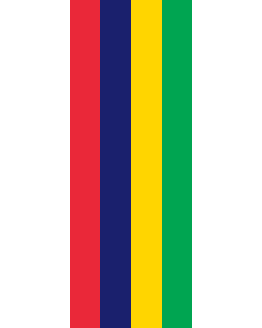 Vertical Hanging Swivel Crossbar Banner Flag: Mauritius |  portrait flag | 6m² | 64sqft | 400x150cm | 13x5ft 