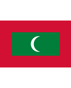 Flag: Maldives |  landscape flag | 0.375m² | 4sqft | 50x75cm | 1.5x2.5ft 
