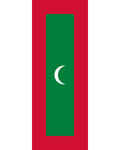 Banner-Flagge:  Malediven  |  Hochformat Fahne | 6m² | 400x150cm 