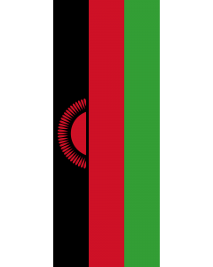 Vertical Hanging Beam Flag: Malawi |  portrait flag | 3.5m² | 38sqft | 300x120cm | 10x4ft 