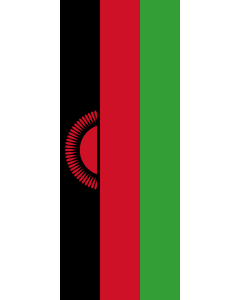 Vertical Hanging Swivel Crossbar Banner Flag: Malawi |  portrait flag | 3.5m² | 38sqft | 300x120cm | 10x4ft 