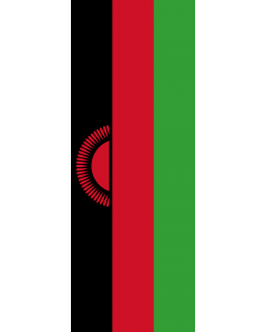 Vertical Hanging Beam Flag: Malawi |  portrait flag | 6m² | 64sqft | 400x150cm | 13x5ft 