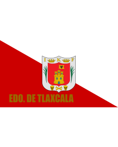 Flag: Tlaxcala |  landscape flag | 6m² | 64sqft | 200x300cm | 6x10ft 