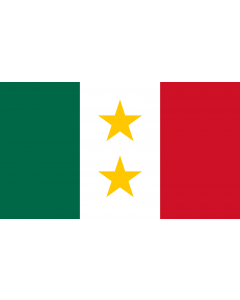Flag: Possible flag for the Mexican state of en Coahuila y Tejas  1821 - 1836  - colours and dimensions based on Image Flag of Mexico |  landscape flag | 2.16m² | 23sqft | 120x180cm | 4x6ft 