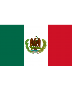 Flag: Historical Flag of Mexico used in the Republic periods |  landscape flag | 2.16m² | 23sqft | 120x180cm | 4x6ft 