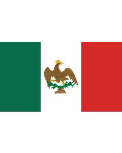 Bandera de  Mexico  1821-1823 |  bandera horizontal | 1.35m² | 90x150cm 