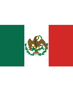 Flag: Mexico  1823-1864, 1867-1893 |  landscape flag | 1.35m² | 14.5sqft | 90x150cm | 3x5ft 