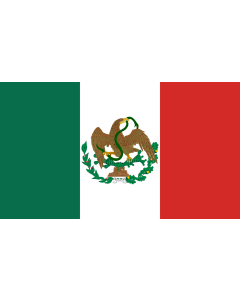 Bandera de  Mexico  1823-1864, 1867-1893 |  bandera horizontal | 1.35m² | 90x150cm 