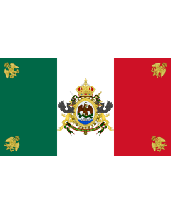 Flag: Mexico  1864-1867 |  landscape flag | 1.35m² | 14.5sqft | 90x150cm | 3x5ft 