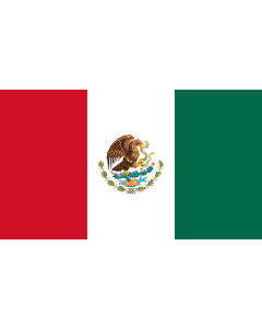Bandera de  México La actual bandera de los Estados Unidos Mexicanos |  bandera horizontal | 2.16m² | 120x180cm 