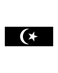 Flag: Terengganu |  landscape flag | 0.135m² | 1.5sqft | 25x50cm | 10x20inch 