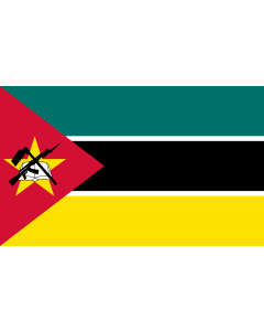 Flag: Mozambique |  landscape flag | 1.35m² | 14.5sqft | 90x150cm | 3x5ft 