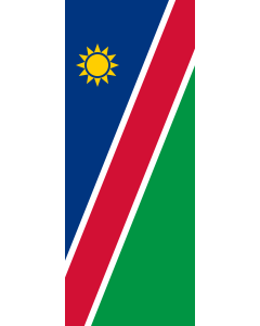 Vertical Hanging Swivel Crossbar Banner Flag: Namibia |  portrait flag | 3.5m² | 38sqft | 300x120cm | 10x4ft 