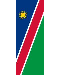 Vertical Hanging Beam Flag: Namibia |  portrait flag | 6m² | 64sqft | 400x150cm | 13x5ft 
