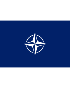 Flag: North Atlantic Treaty Organization  NATO |  landscape flag | 0.375m² | 4sqft | 50x75cm | 1.5x2.5ft 