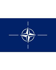 Flagge: XXL+ Organisation des Nordatlantikvertrags/ North Atlantic Treaty Organization  NATO  |  Querformat Fahne | 3.75m² | 150x250cm 