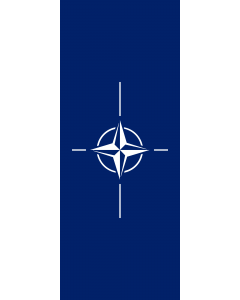 Bandiera: Organizzazione del Trattato dell'Atlantico del Nord  NATO |  bandiera ritratto | 3.5m² | 300x120cm 