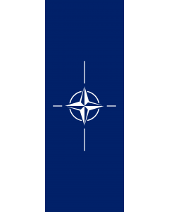 Bandiera: Organizzazione del Trattato dell'Atlantico del Nord  NATO |  bandiera ritratto | 6m² | 400x150cm 