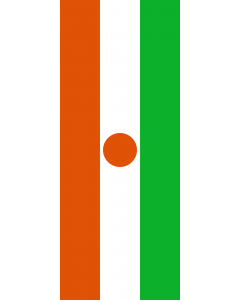 Vertical Hanging Beam Flag: Niger |  portrait flag | 3.5m² | 38sqft | 300x120cm | 10x4ft 