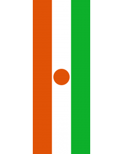 Vertical Hanging Beam Flag: Niger |  portrait flag | 6m² | 64sqft | 400x150cm | 13x5ft 