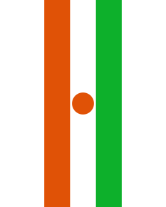 Vertical Hanging Beam Flag: Niger |  portrait flag | 6m² | 64sqft | 400x150cm | 13x5ft 