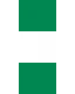 Bandera: Nigeria |  bandera vertical | 3.5m² | 300x120cm 