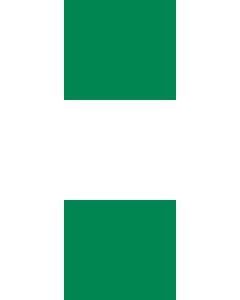 Vertical Hanging Beam Flag: Nigeria |  portrait flag | 6m² | 64sqft | 400x150cm | 13x5ft 