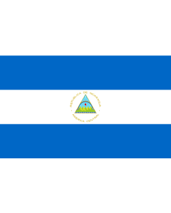 Flag: Nicaragua |  landscape flag | 1.35m² | 14.5sqft | 90x150cm | 3x5ft 
