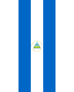 Drapeau: bannière drapau avec tunnel sans crochets Nicaragua |  portrait flag | 3.5m² | 300x120cm 