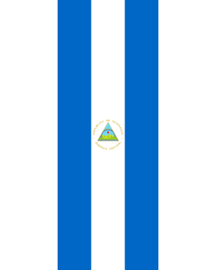 Drapeau: bannière drapau avec tunnel sans crochets Nicaragua |  portrait flag | 6m² | 400x150cm 