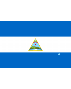 Flag: Nicaragua as in Nouveau Petite Larousse Illustré |  landscape flag | 1.35m² | 14.5sqft | 90x150cm | 3x5ft 